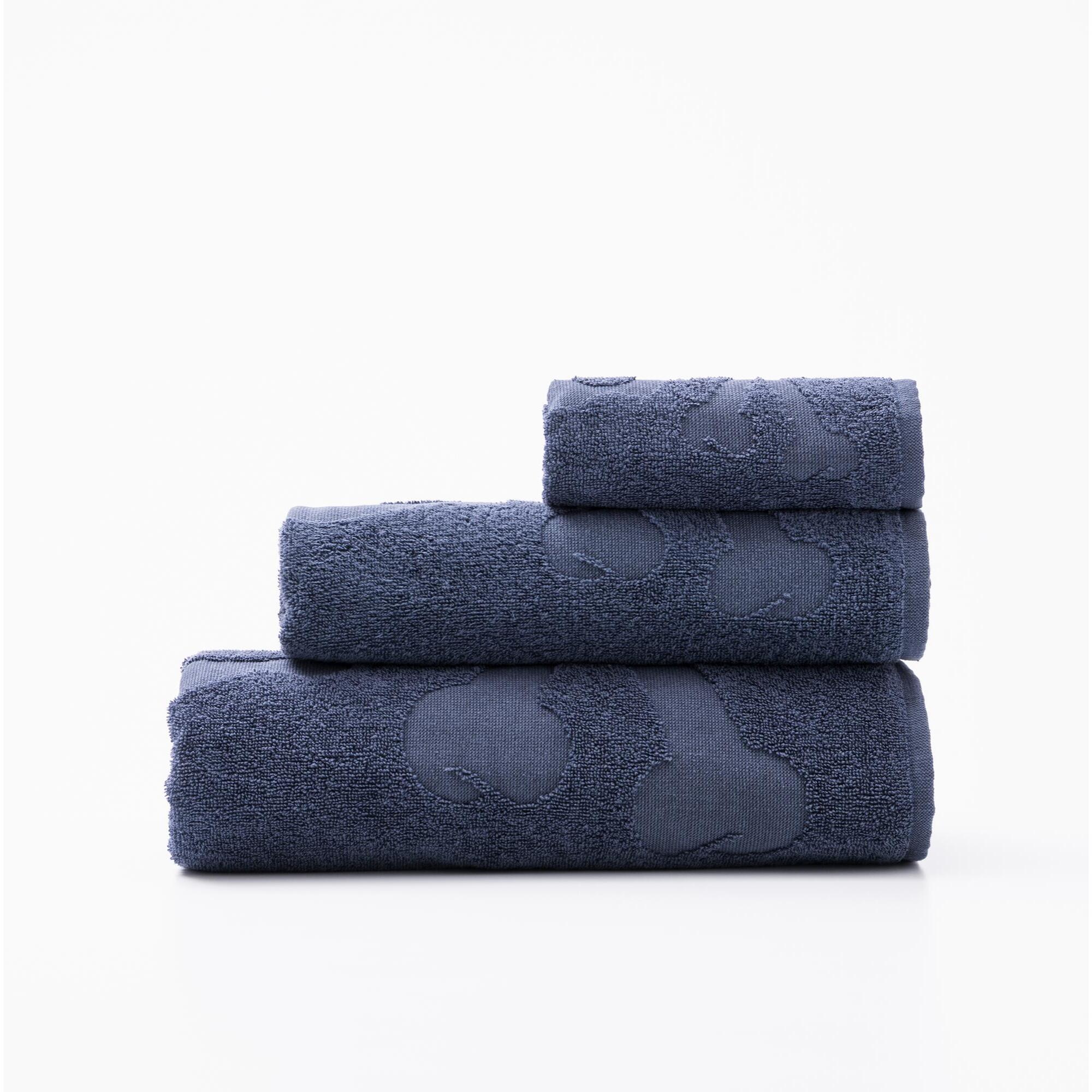 Set 6 de toallas de baño calavera (2x tocador 30x50cm + 2x manos 50x90cm + 2x baño 70x140cm) 100%algodón azul scalpers home