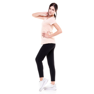 Camiseta básica mujer manga corta cuello redondo