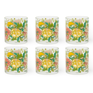 Set 6 Bicchieri Excelsa – La Via della Seta, Vetro Multicolore