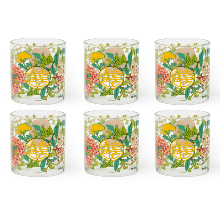 Set 6 Bicchieri Excelsa – La Via della Seta, Vetro Multicolore