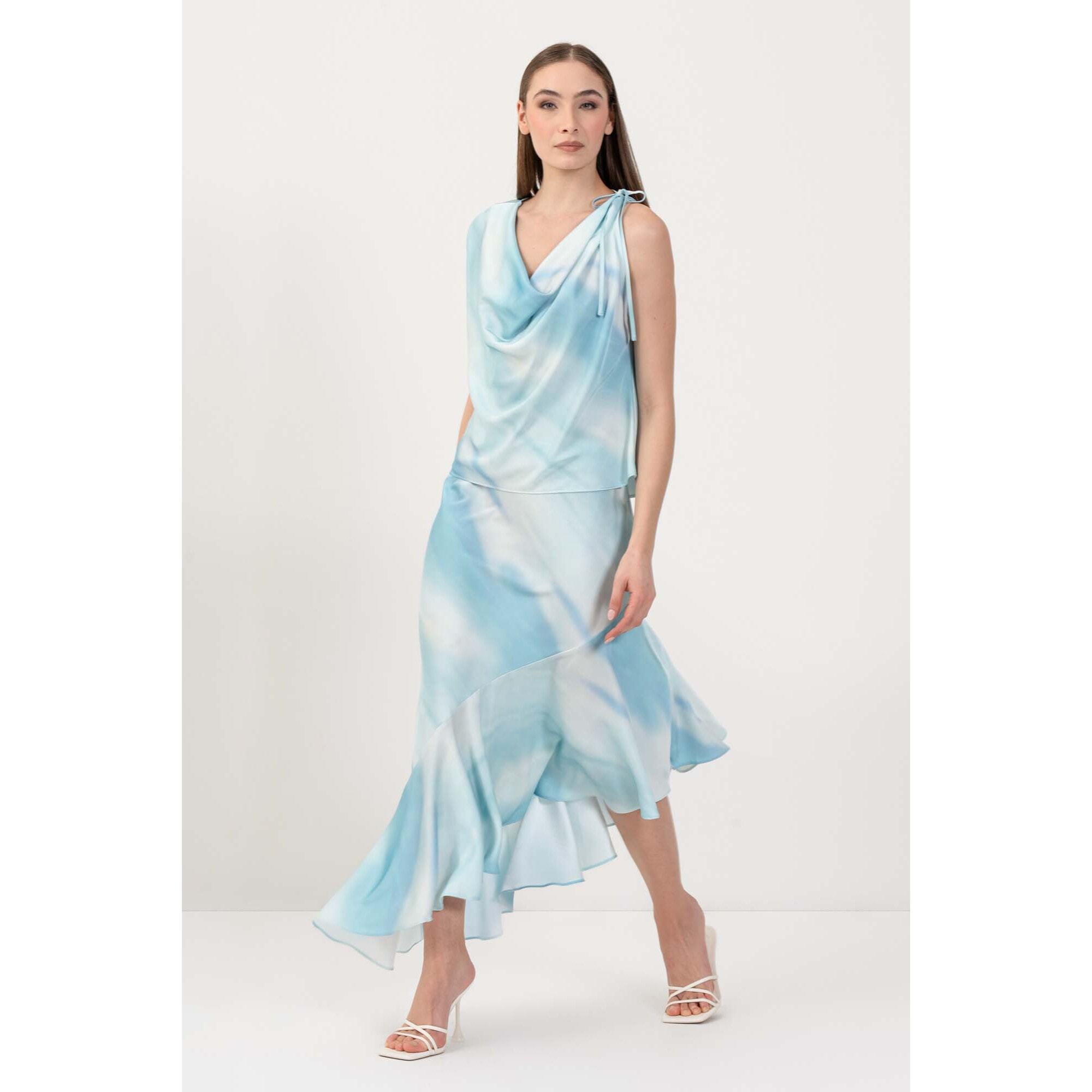 Kocca - Blusa drappeggiata tessuto fantasia Donna
