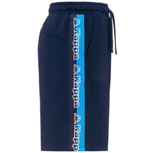 Kappa - Pantaloni Corti Uomo Blu - Logo Tape Gerri