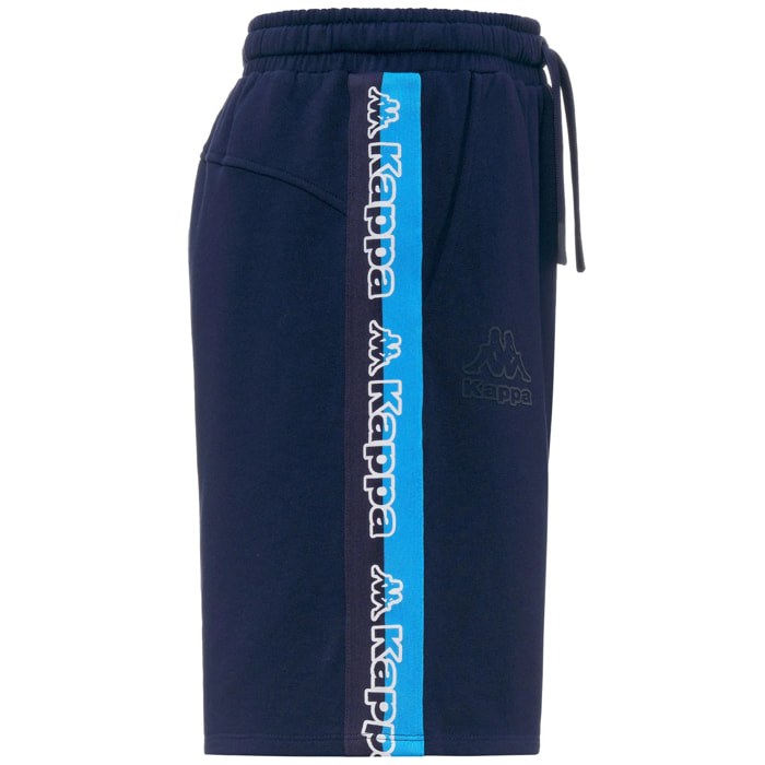 Kappa - Pantaloni Corti Uomo Blu - Logo Tape Gerri
