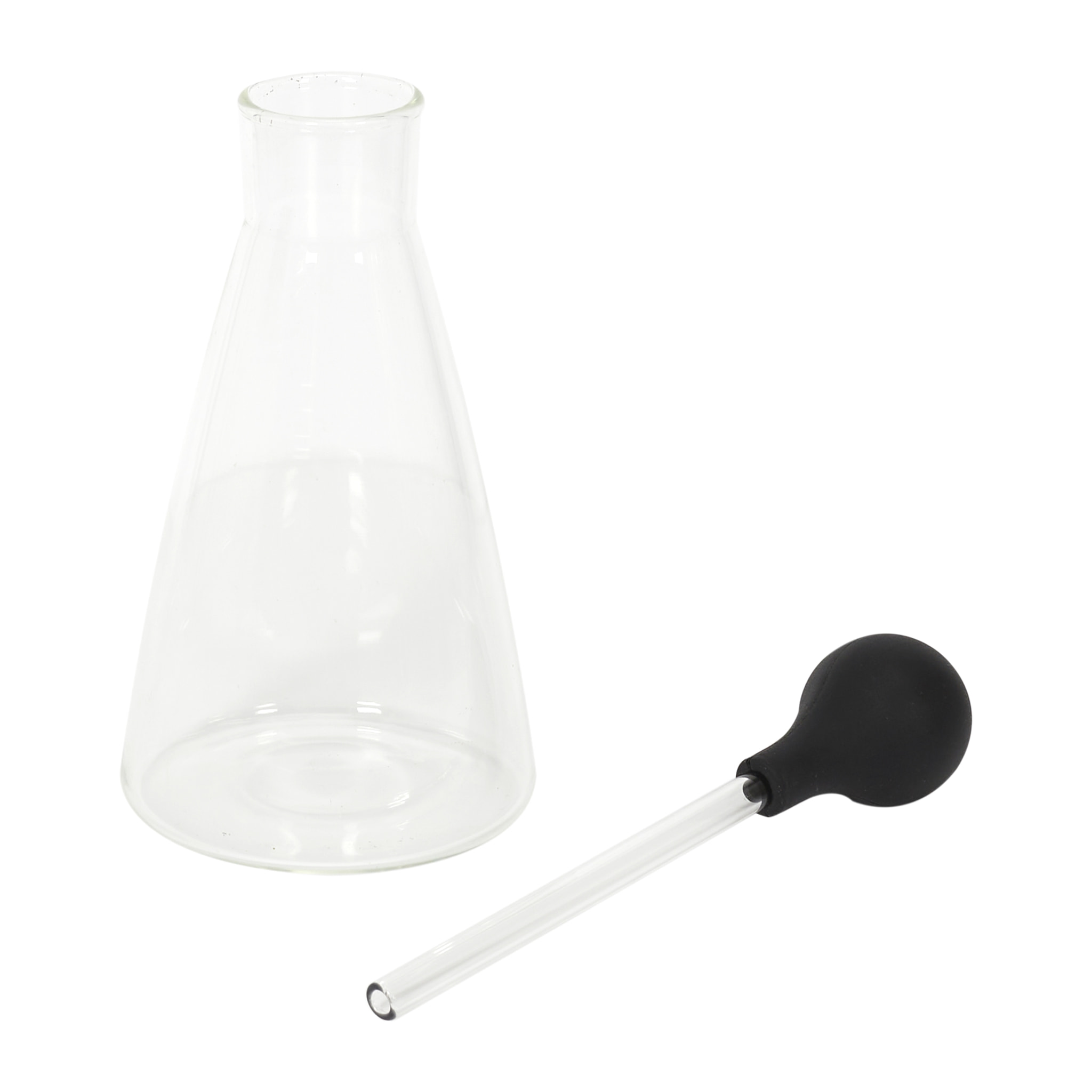 Bouteille d'huile - HOME DECO FACTORY - M8 - Avec pipette - Noir et transparent