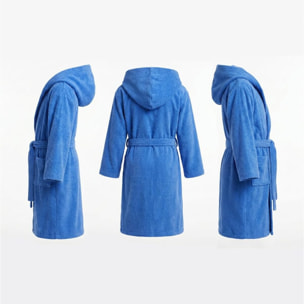 Accappatoio bambino in spugna di cotone assorbente e morbido, delicato su pelli sensibili, asciugatura rapida dopo bagno e piscina, confortevole e pratico per uso quotidiano, certificato OEKO-TEX senza sostanze nocive, ideale per bambini e bambine