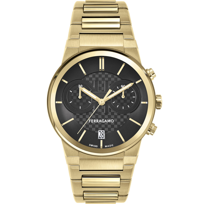 Ferragamo Quartz Chronograph Watch Me-Ferragamo Sapphire Chrono