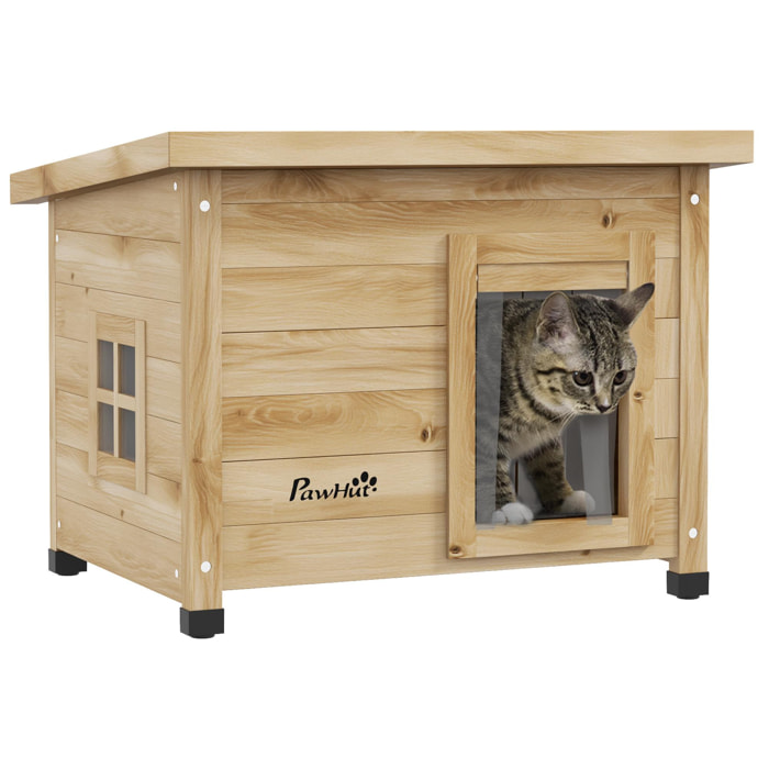 Maison pour chat niche extérieure en bois pré-huilé