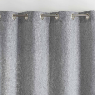 Rideau tamisant  -  - Effet tissé - Gris clair