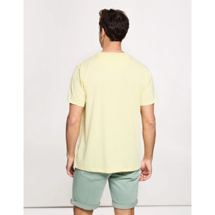 Camiseta Manga Corta Amarillo Pastel - Veira