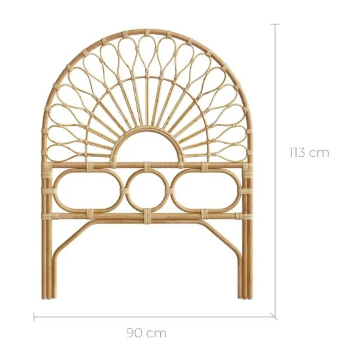 Tête de lit 90 cm en rotin - Bahia