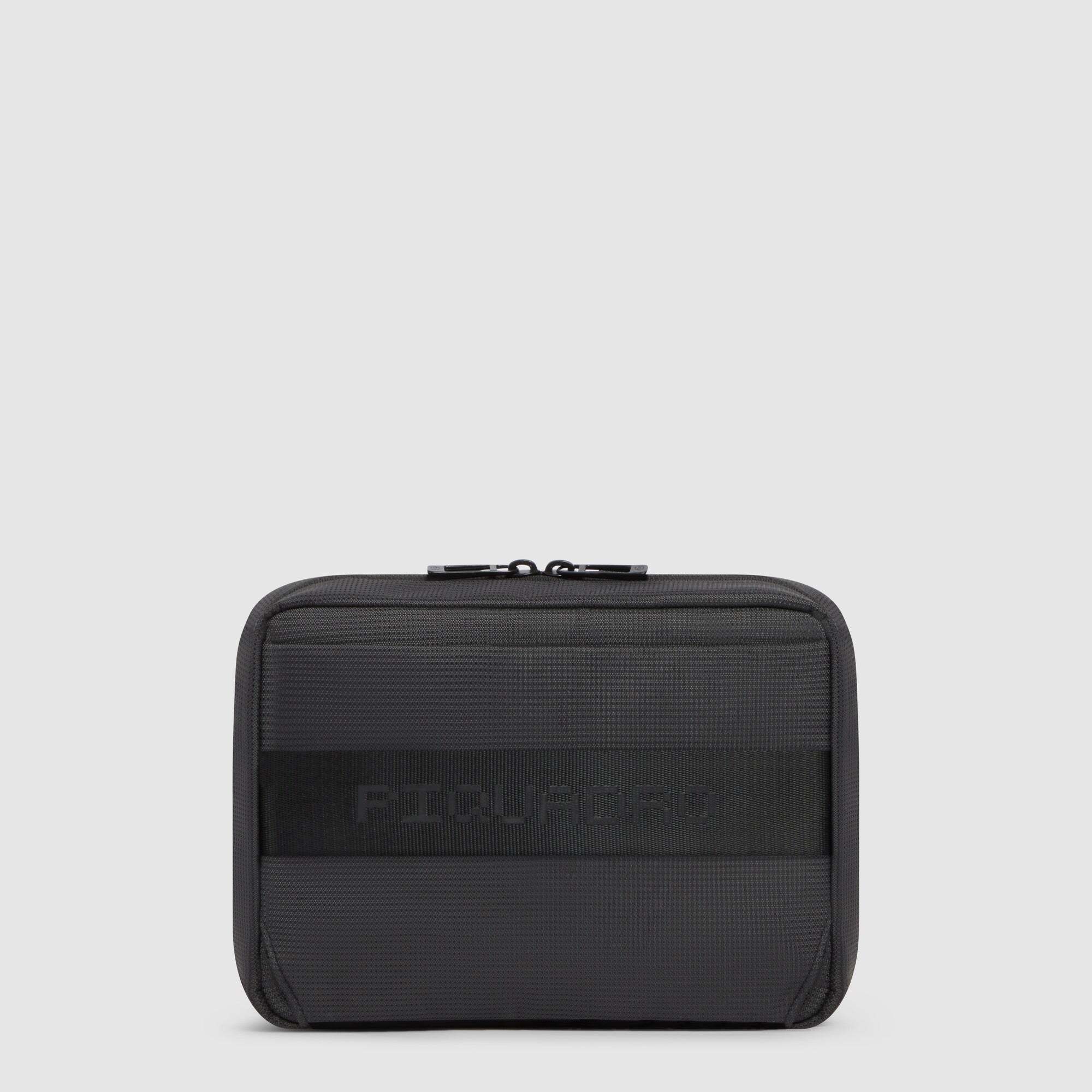 Piquadro Beauty case uomo modulare in tessuto riciclato