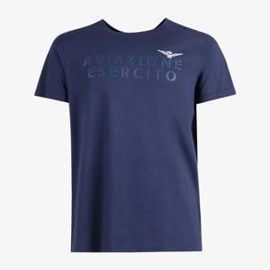 T-shirt Esercito blu in cotone uomo