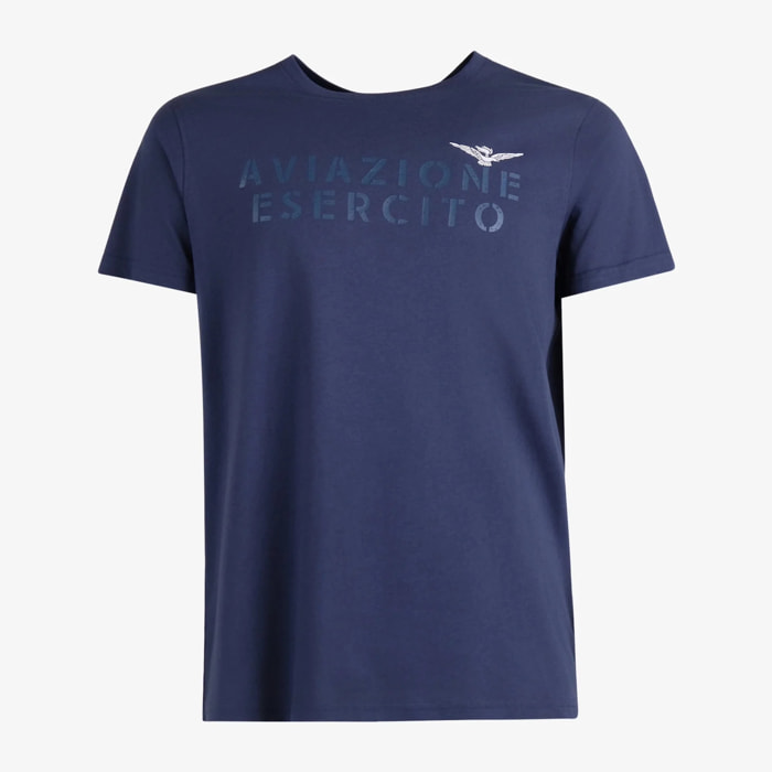 T-shirt Esercito blu in cotone uomo