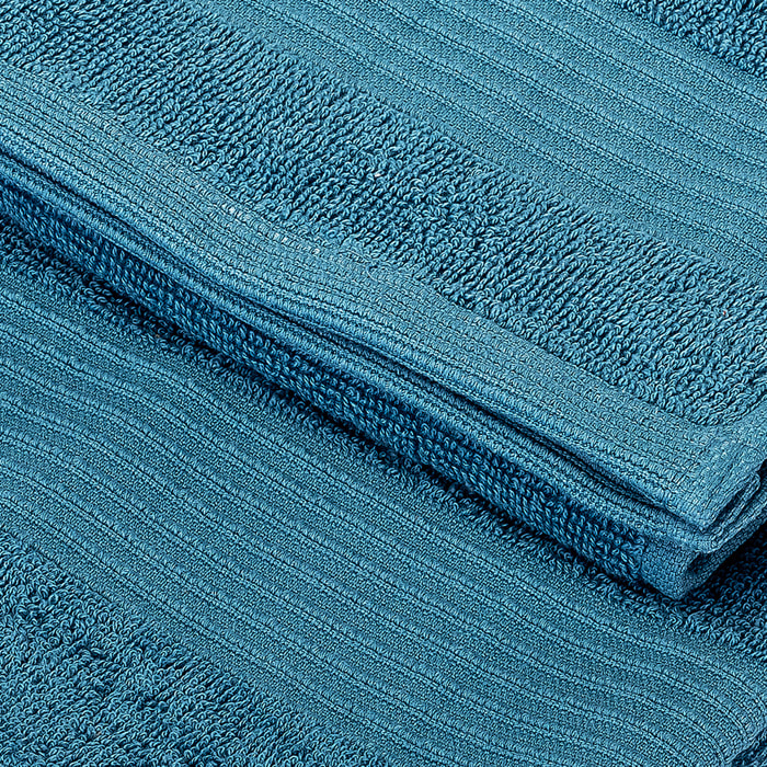 UNO CASA DESIGN Coppia Asciugamano + Ospite Julia in Spugna di Puro Cotone 500 gr/mq