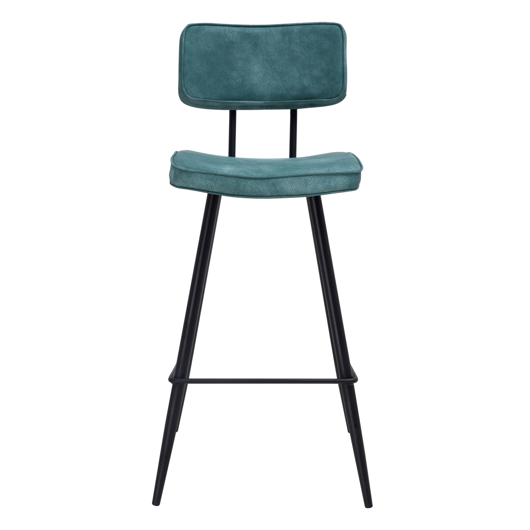 Lot de 2 chaises pour îlot central 66 cm en cuir synthétique bleu - Texas