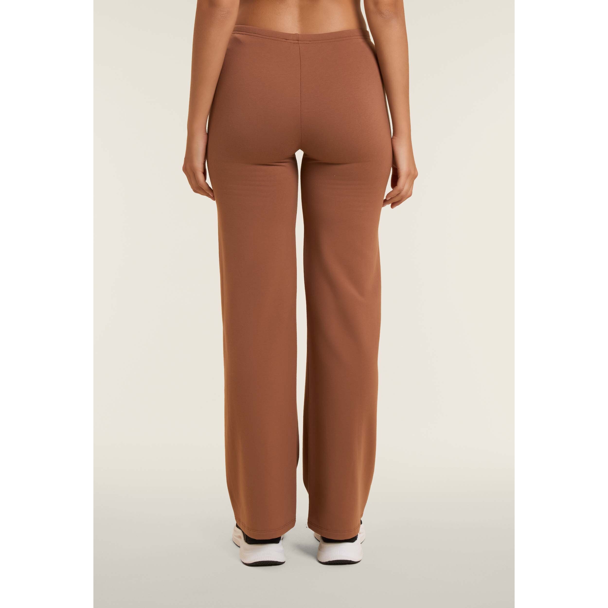 Pantaloni donna wide leg con cucitura centrale