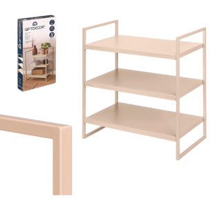 Estanteria beige con 3 baldas.