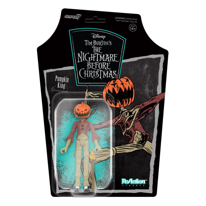 Nightmare Before Christmas Reaction Action Figura Pumpkin King 10 Cm Super7