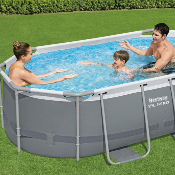 Bestway Piscine tubulaire - Rectangulaire - Steel Pro Max - 305 x 200 x 84 cm - Sans accessoires