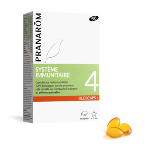 Pranarom - Oleocaps 4 - Capsules Système immunitaire - Bio - 30 capsules