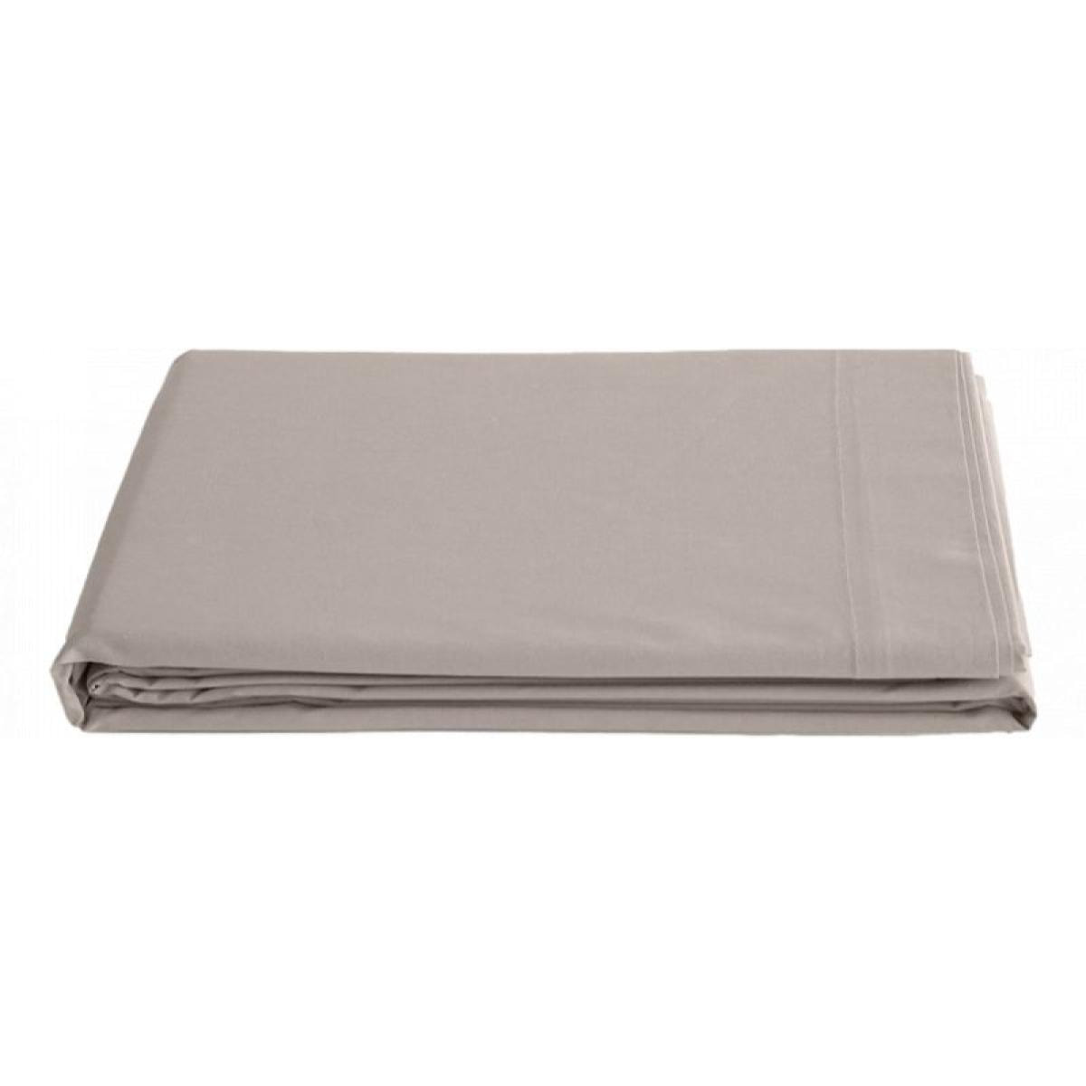 Drap plat percale pur coton peigné longues fibres 80 fils/cm² Vent du sud - Lin