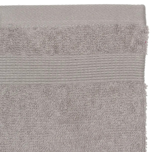 Lot de 2 gants de toilette - coton 450 gr/m² - gris taupe 15x21 cm