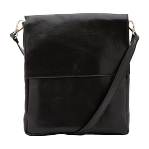 Borsa a tracolla  da uomo In Vera pelle Made in Italy 31x35x4 cm