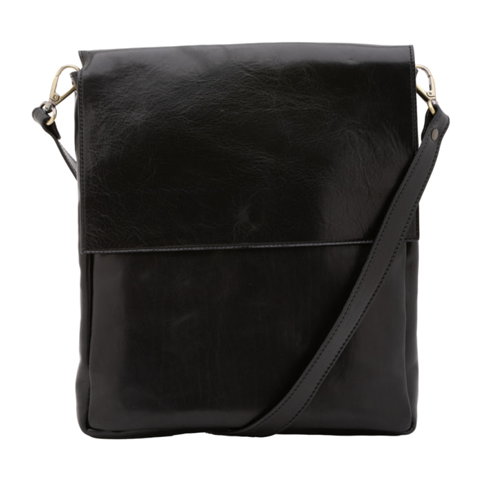 Borsa a tracolla  da uomo In Vera pelle Made in Italy 31x35x4 cm