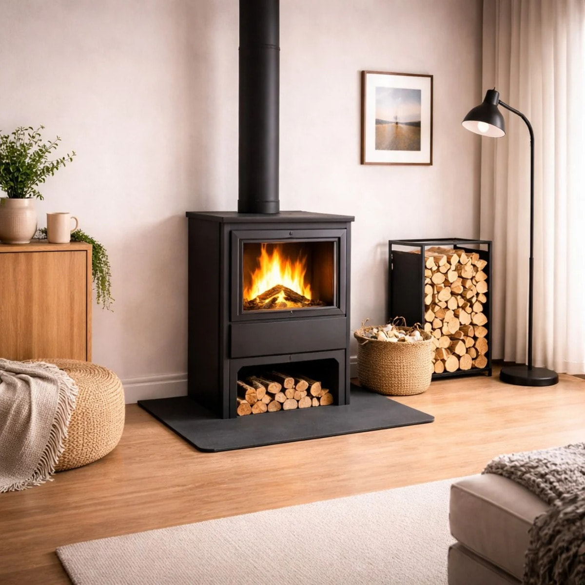 Pedana salvapavimento sotto stufa a legna e pellet in acciaio 70x60 cm