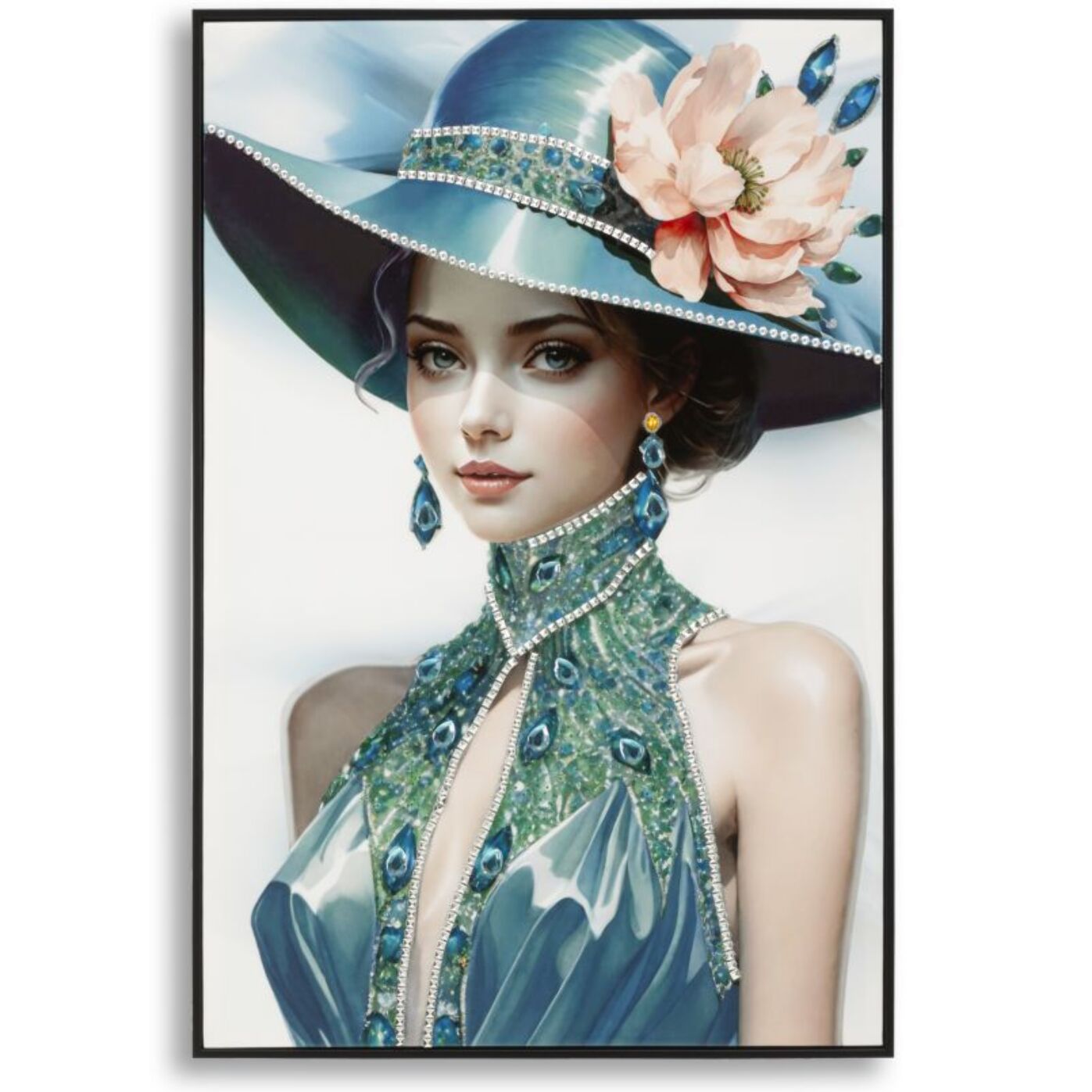 DIPINTO SU TELA LACCATO PAM C/CORNICE -B- CM 62X4X92