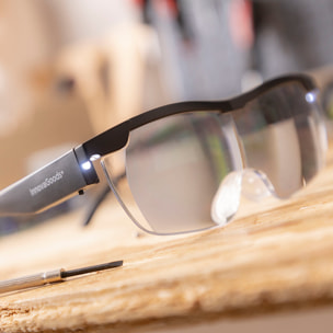 Gafas de Aumento con LED Glassoint InnovaGoods - Negro