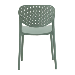 Set di 2 sedie MAIORCA in polipropilene verde, impilabili