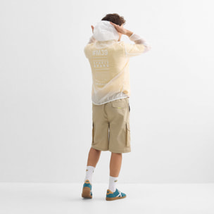 Cortavientos MUNICH streetwear de poliamida naranja