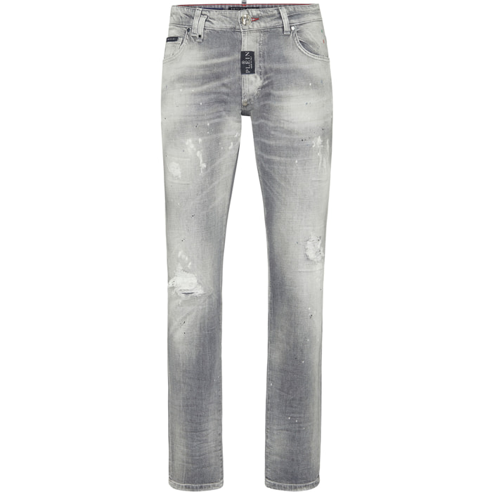PHILIPP PLEIN Pantalones vaqueros Corte superrecto