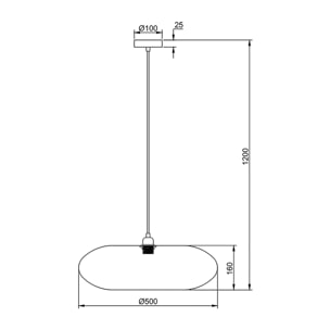 Lámpara de techo Saori de Bambú, diametro 50 cm