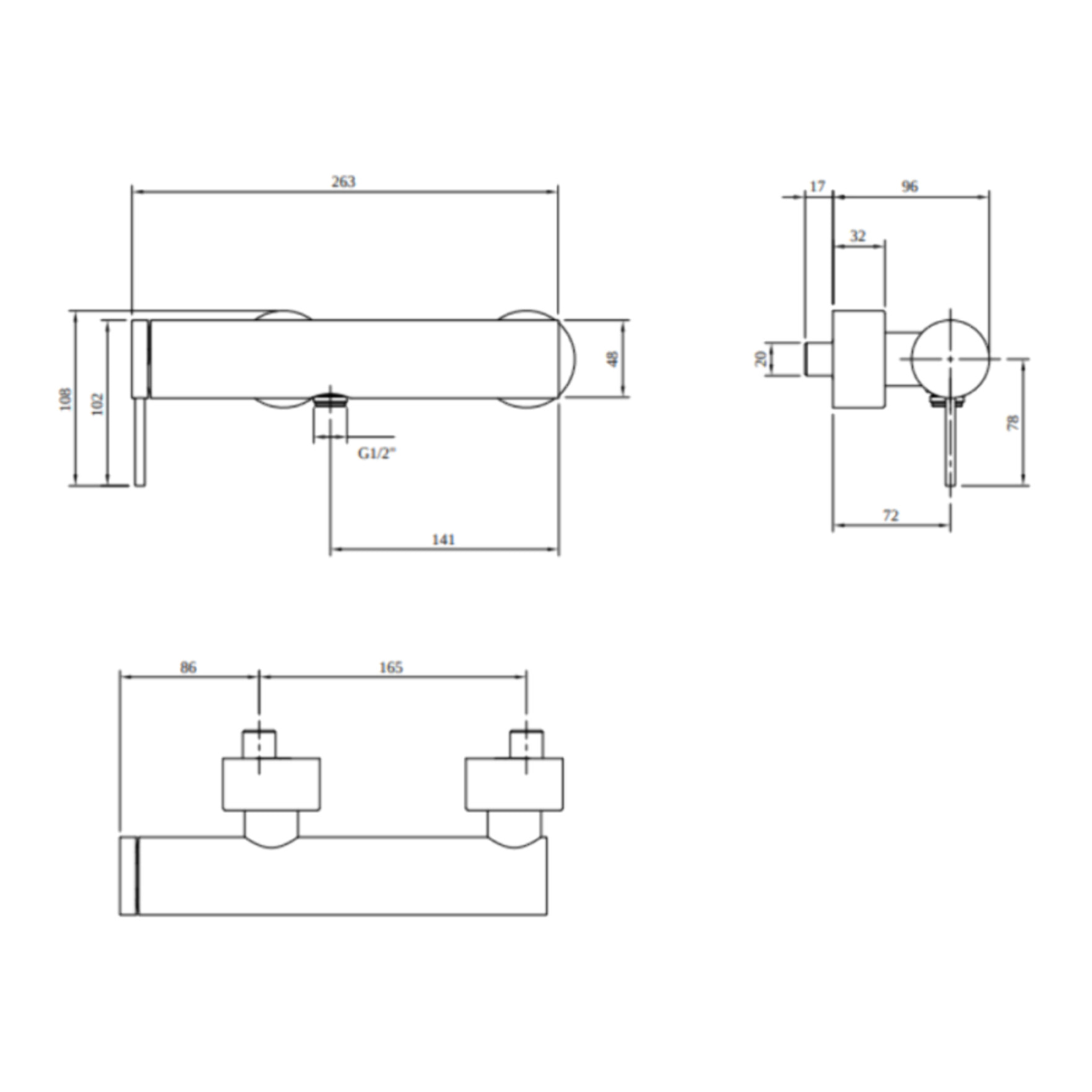 Mitigeur mécanique douche Loop & Friends Brushed Nickel Matt