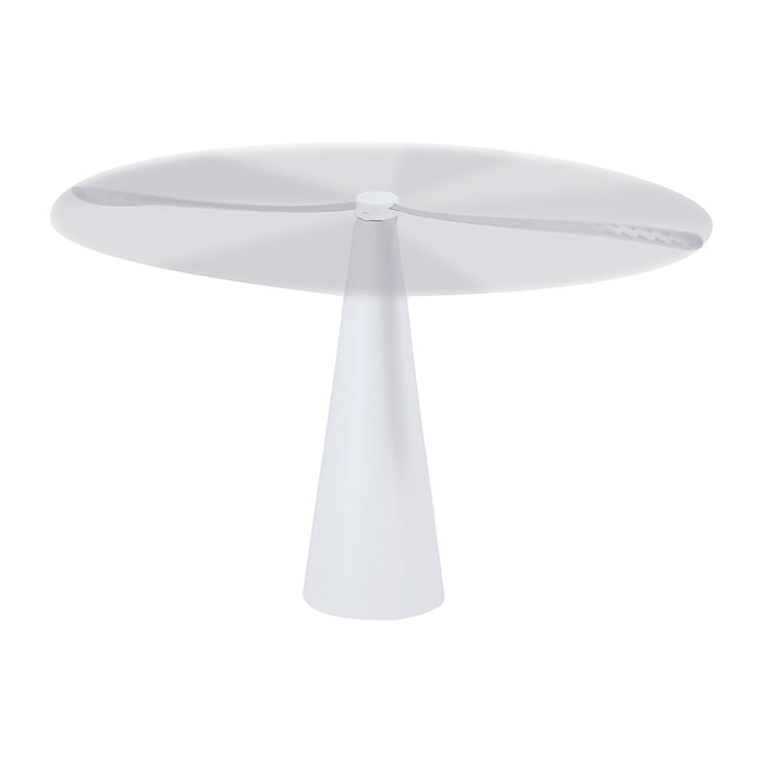 Ventilador de sobremesa antimoscas con 2 aspas de efecto UV, diseñado para repeler insectos de forma silenciosa y sin productos químicos. Ideal para interiores y exteriores.