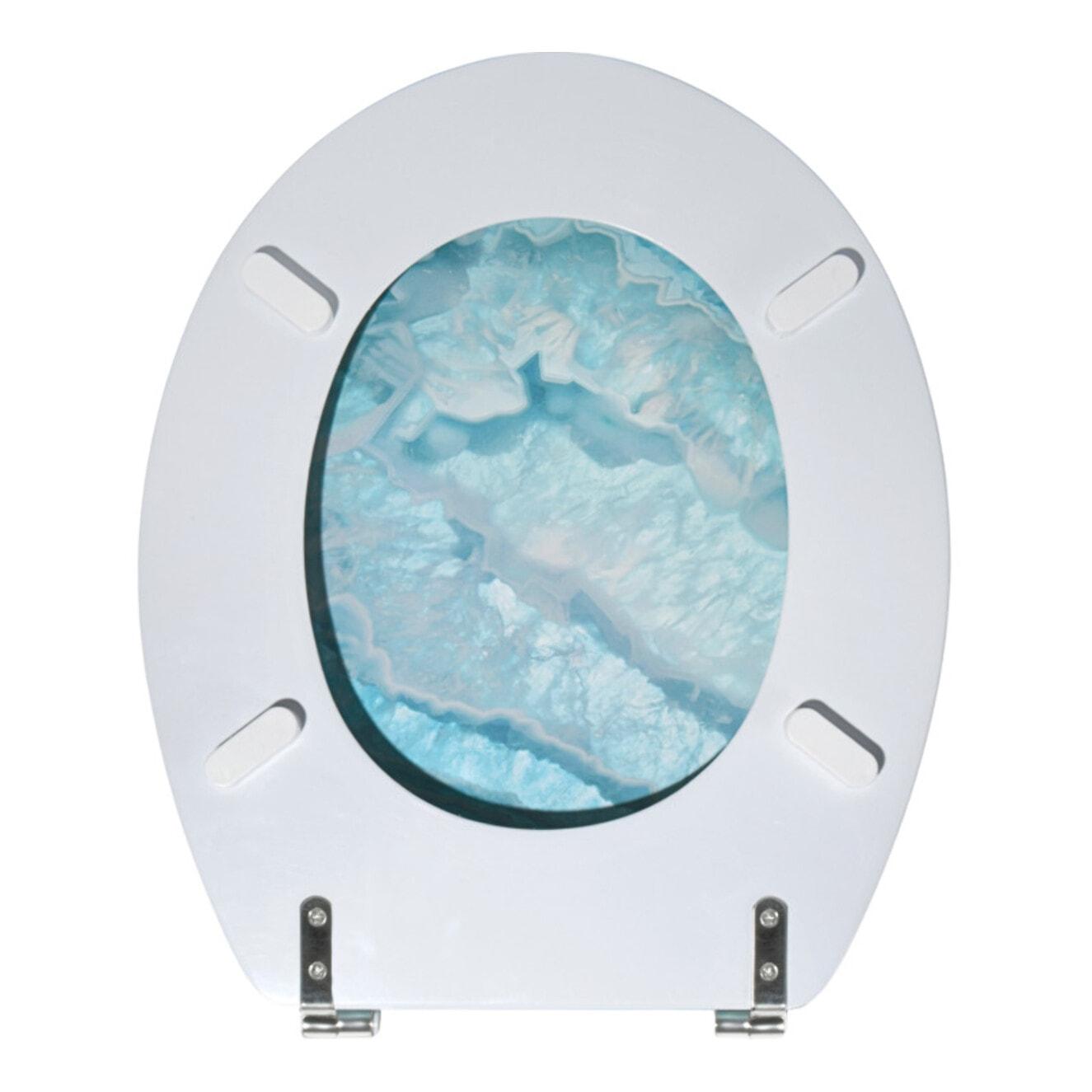 Abattant wc MDF ANGEL Bleu - Charnières Inox MSV