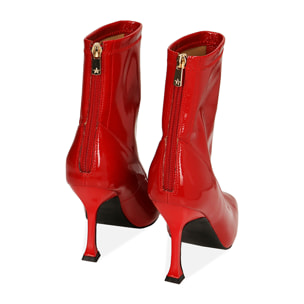 Ankle boots rossi in naplack, tacco 9,5 cm