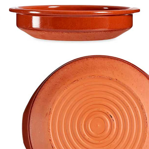 Cazuela redonda de cerámica refractaria. 22 cm diámetro.