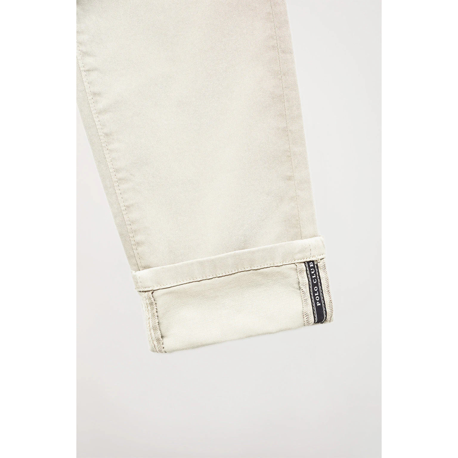 Pantalón chino beige de algodón elástico con detalles Polo Club