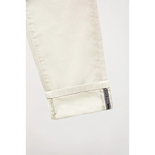 Pantalón chino beige de algodón elástico con detalles Polo Club