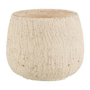 J-Line cache-pot Irrégulier - céramqiue - gris/beige - small - 2 pièces - Ø 14 cm