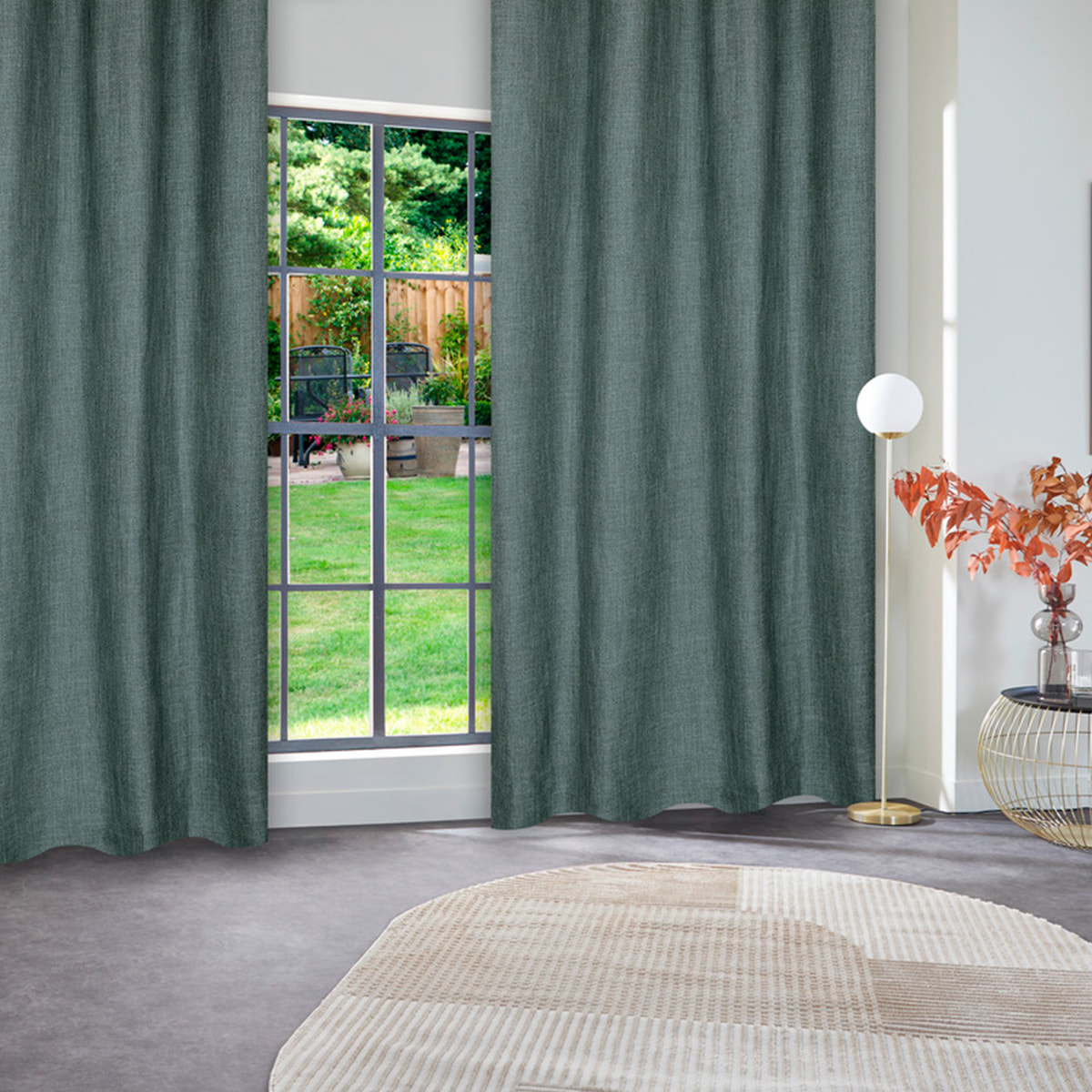 Rideau "Clem" vert tilleul 140x260cm