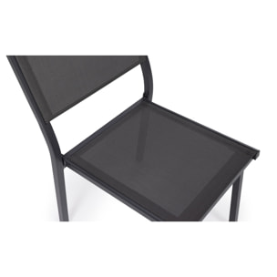 Chaises de jardin empilables - Gris anthracite