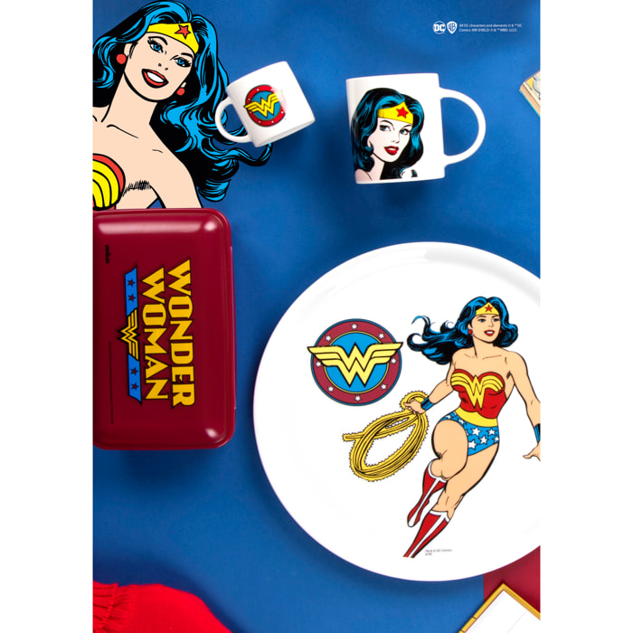 Assiette à Pizza Excelsa – Supereroi, Porcelaine Multicolore