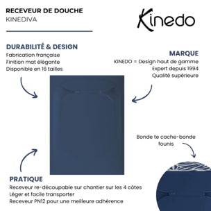 Receveur de douche KINEDO Kinediva bleu marine