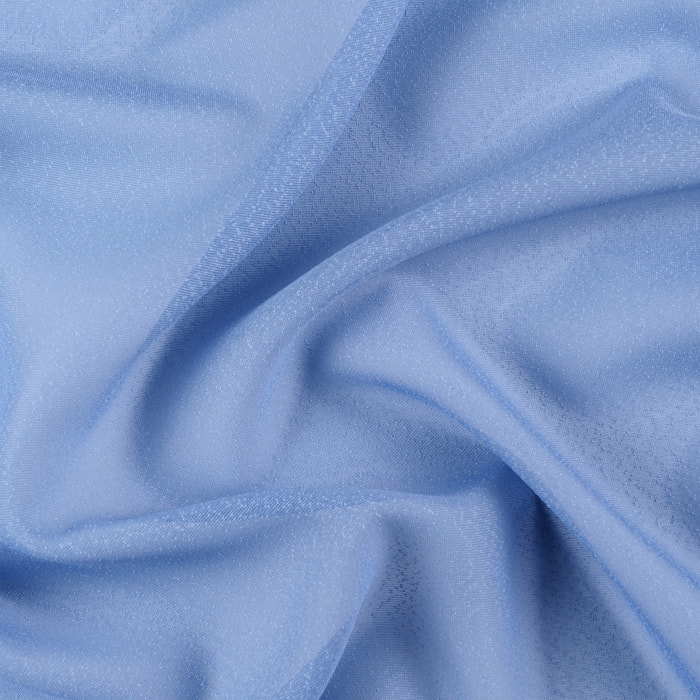 Voilage  - Effet naturel avec fils en relief - Bleu