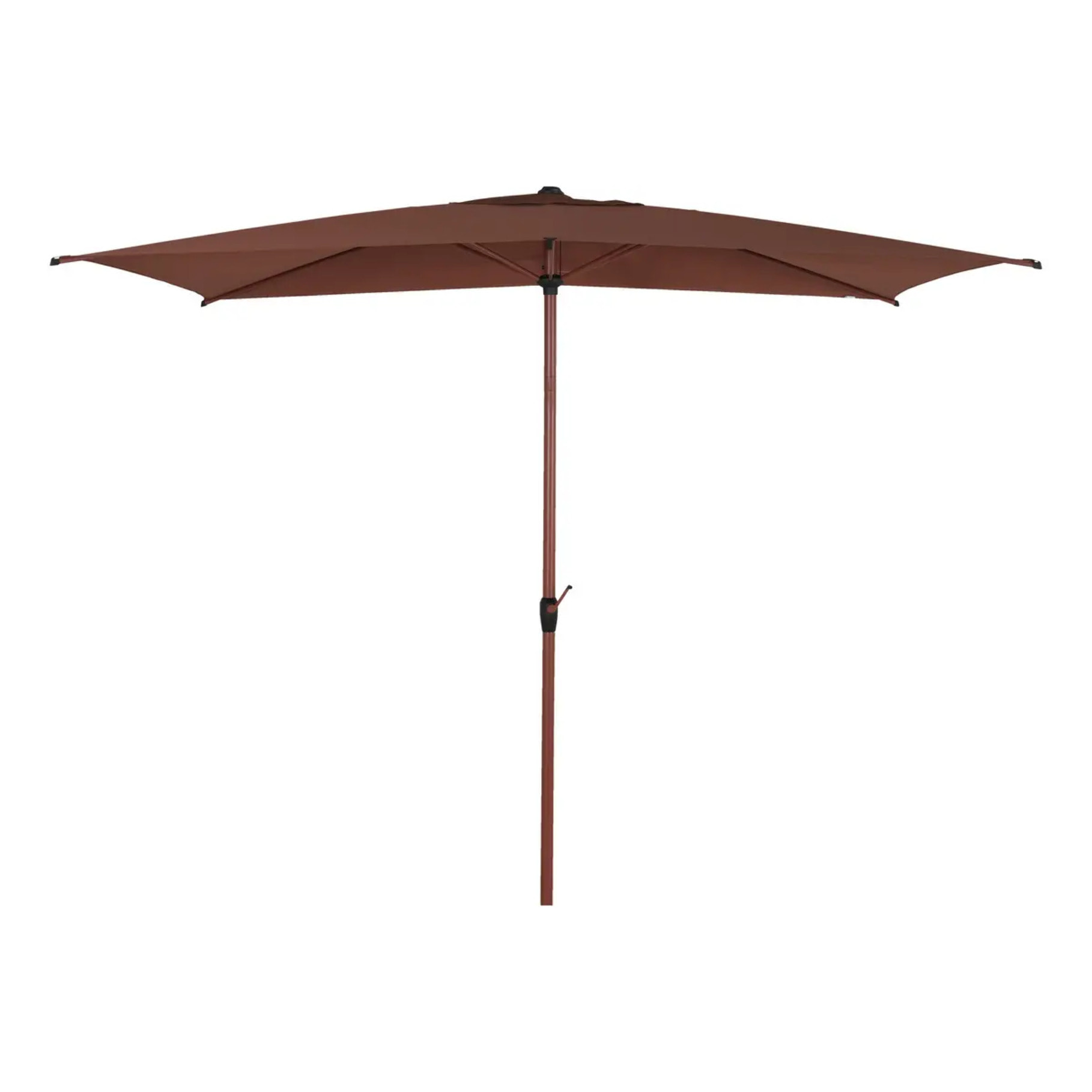 Parasol droit rectangulaire inclinable Loompa 3x2m acajou