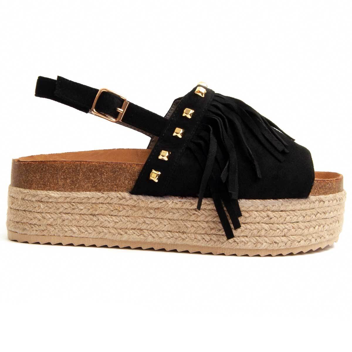 Sandalias de plataforma - Negro - Altura: 5 cm